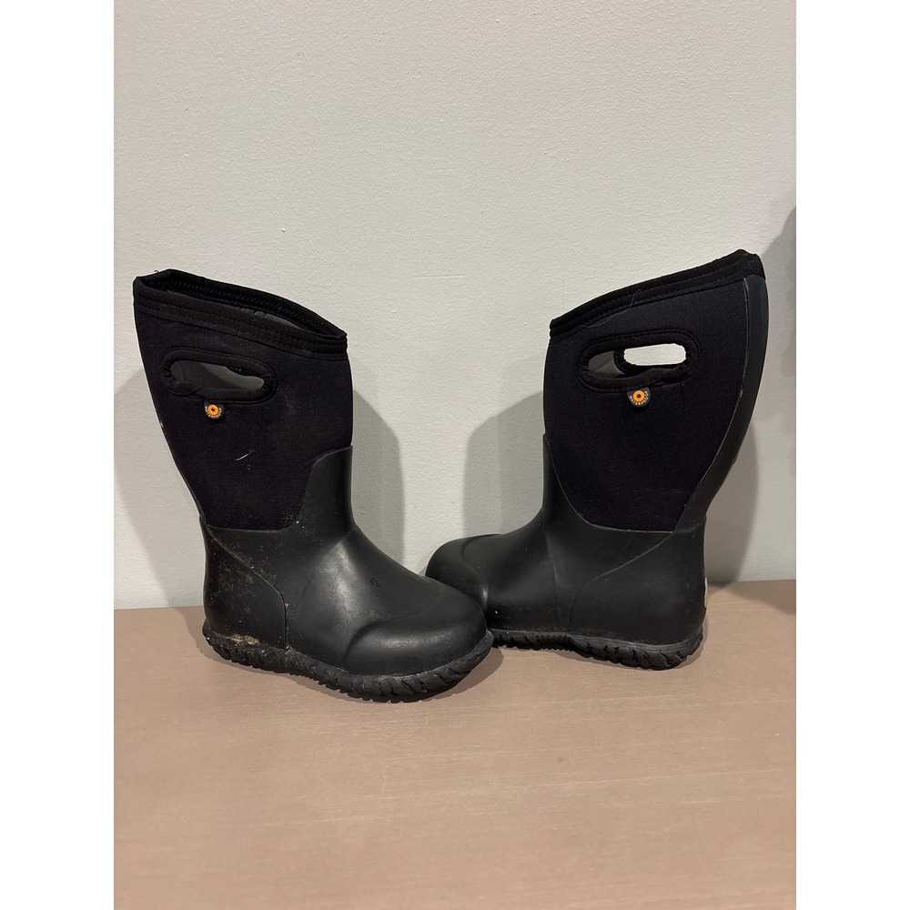 Bogs Kids York Solid Black Waterproof Insulated Winter Boots 72601-001 Size 11